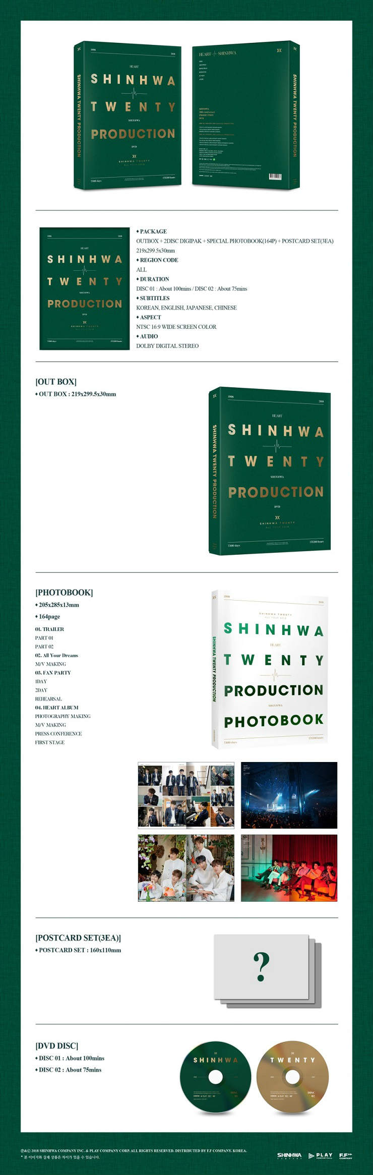 SHINHWA(신화) - 20TH ANNIVERSARY PRODUCTION DVD