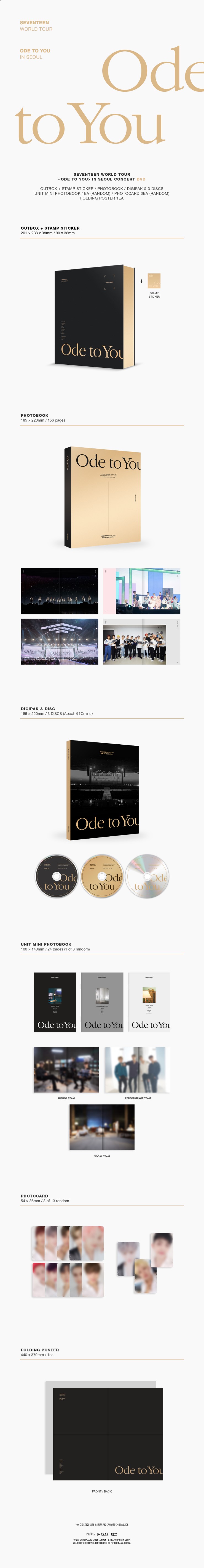 SEVENTEEN(세븐틴) - WORLD TOUR ODE TO YOU IN SEOUL DVD