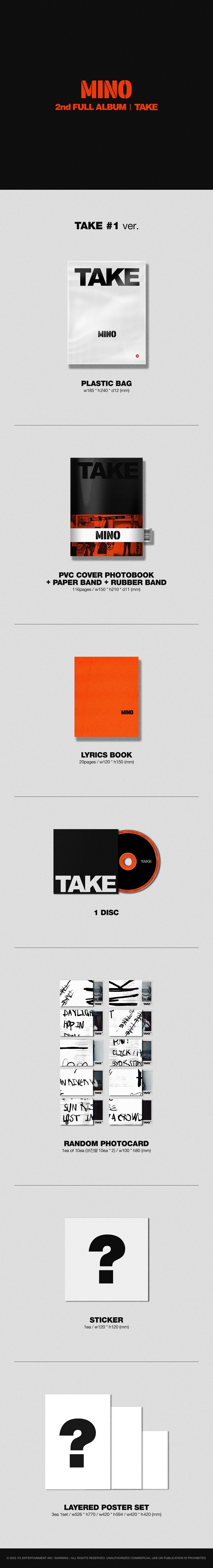 MINO - 2nd FULL ALBUM 'TAKE' [Take #1 Ver.]