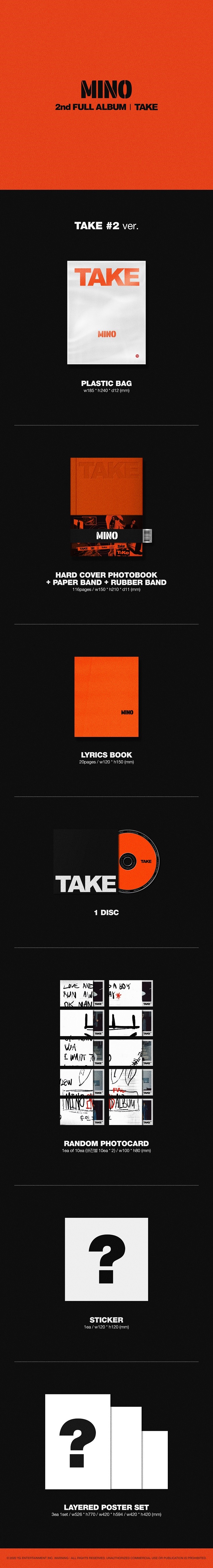 MINO - 2nd FULL ALBUM 'TAKE' [Take #2 Ver.]