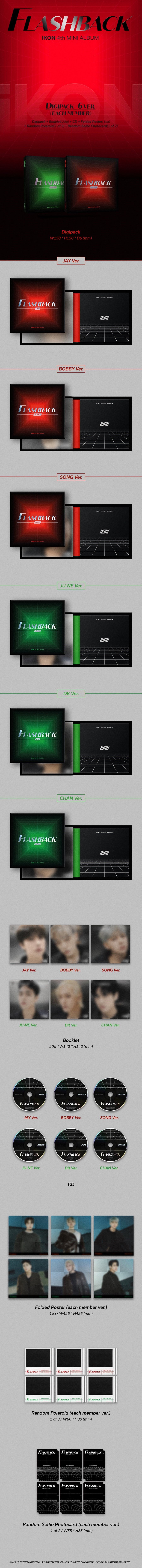 iKON(아이콘) - 4th MINI ALBUM FLASHBACK [Digipack Ver. - 버전랜덤]