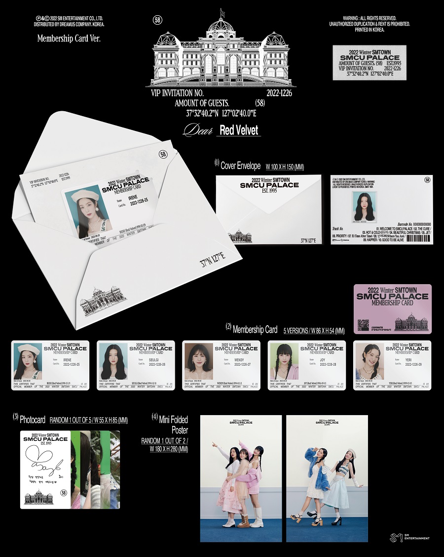 RED VELVET(레드벨벳) - 2022 Winter SMTOWN : SMCU PALACE (GUEST. Red Velvet) (Membership Card Ver.)
