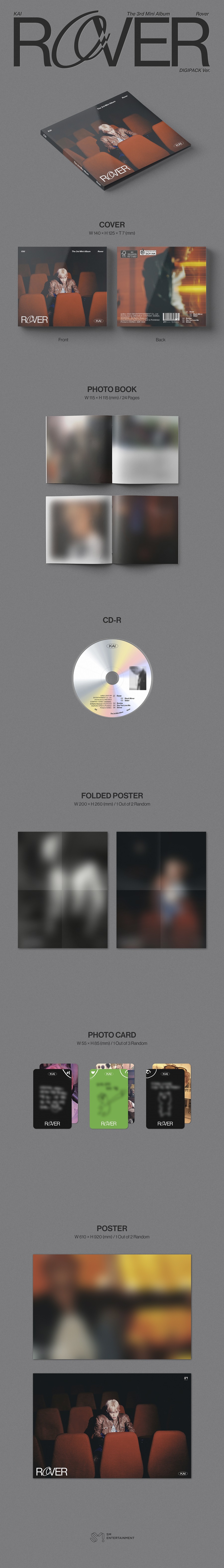 카이(KAI) - 미니앨범 3집_’Rover’ (Digipack Ver.)