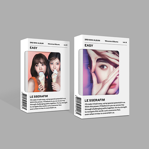 LE SSERAFIM(르세라핌) - 3rd Mini Album 'EASY' (Weverse Albums ver.) 2종세트