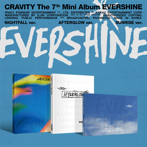 CRAVITY(크래비티) - CRAVITY The 7th Mini Album [EVERSHINE] (NIGHTFALL ver. / AFTERGLOW ver. / SUNRISE ver.) 커버랜덤